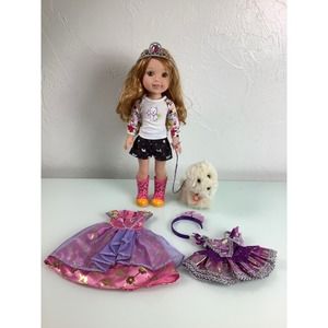 American Girl Wellie Wisher Willa Red hair doll & Coconut Puppy bundle